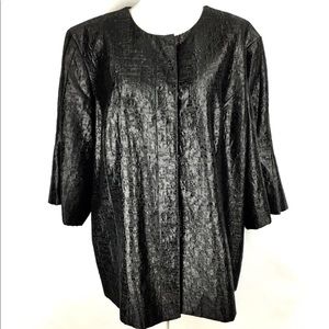 Anne Klein 24W Black Evening Jacket Top 3/4 Sleeve